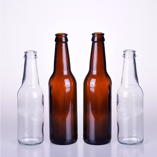 250 ml 330 ml 500 ml ámbar claro verde azul botella de vidrio de color con tapa de corona para el envasado de cerveza de agua de soda