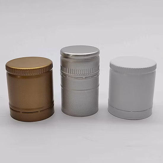 Tapones de rosca de aluminio personalizados Pilfer Proof Ropp 30 * 35 mm 28 mm 38 mm