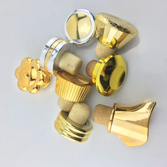 Corcho de tapón de vodka de licor sintético superior de madera personalizado en relieve