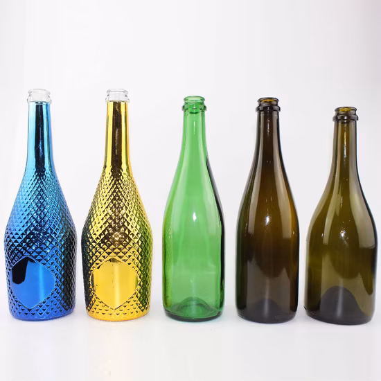 Botella de cerveza de vidrio ámbar al por mayor